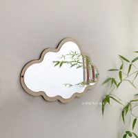 ins dream cloud shape mirror cute wall decoration wall sticker mirror student dormitory ornaments Korean cloud mirror makeup mirror Nordic creative acrylic hanging mirror photo props