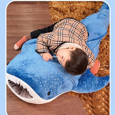 Plush Shark Whale Toy Cute Blue Whale Doll Cushion Stuffed Pillow Gift Animal