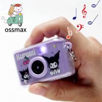 OSSMAX การ์ตูนสำหรับเด็กผู้หญิง Cinnamoroll เพลงของฉันไฟ LED Kuromi พวงกุญแจกล้องพวงกุญแจจี้กระเป๋ากล้อง