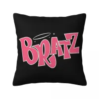 Fashion Bratz Mask Pillow Case Cute Funny Y2k Spring Funny Pillowcase Polyester Home Decor Zipper Cover