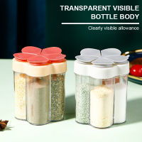 【cw】Five In One Transparent Spice Combination Seasoning Jar Kitchen Condiment Storage Container Salt Bottle Seasoning Tools ！