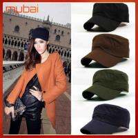 MUBAI Unisex กลางแจ้ง นักเรียนนายร้อย ฝ้าย ปรับได้ หมวกธรรมดา หมวกทหาร