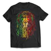 Rasta Lion Short Sleeve Casual Graphic Tees- Gildan Premium 100% Cotton