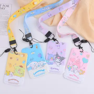 Kawaii Cinnamorroll ID Card Holder Cute Sanrio Cartoon Bus Card Cover Case  Photo Display Women Backpack Decoration