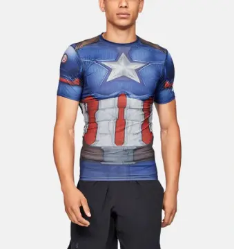 Mens Compression Shirt Captain America