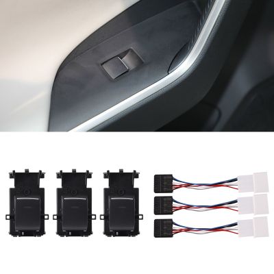 Car LED Power Window Lifter Switch Button Car Accessories Black for Toyota RAV4 CHR Corolla 2018-2020