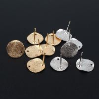 【YF】 Ouro Irregular Círculo Brinco Base Zina Alloy Fazendo Acessório Jóias DIY Eardrop AC211 12mm 10Pcs