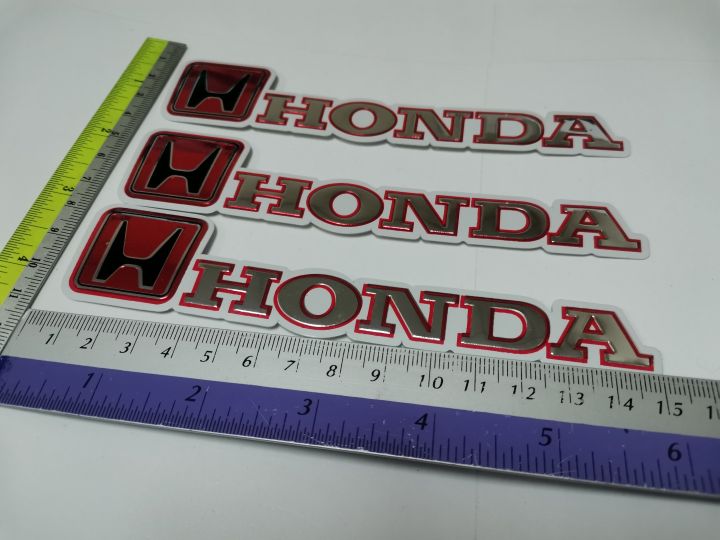 สติ๊กเกอร์ฟอยด์-ปั๊มนูน-คำว่า-honda-ติดรถ-แต่งรถ-ฮอนด้า-sticker-สวย-ขนาด-3x14-ซม-สวย-งานดี-หายาก-ติดท้ายรถ-ติดข้างรถ-ติดประตูรถ