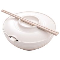 Instant Noodle Bowl Kitchen Ramen Japanese Style Soup Bowls Cover Chopsticks Sushi Rice Bamboo Udon