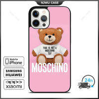 Moschino Phone Case for iPhone 14 Pro Max / iPhone 13 Pro Max / iPhone 12 Pro Max / XS Max / Samsung Galaxy Note 10 Plus / S22 Ultra / S21 Plus Anti-fall Protective Case Cover