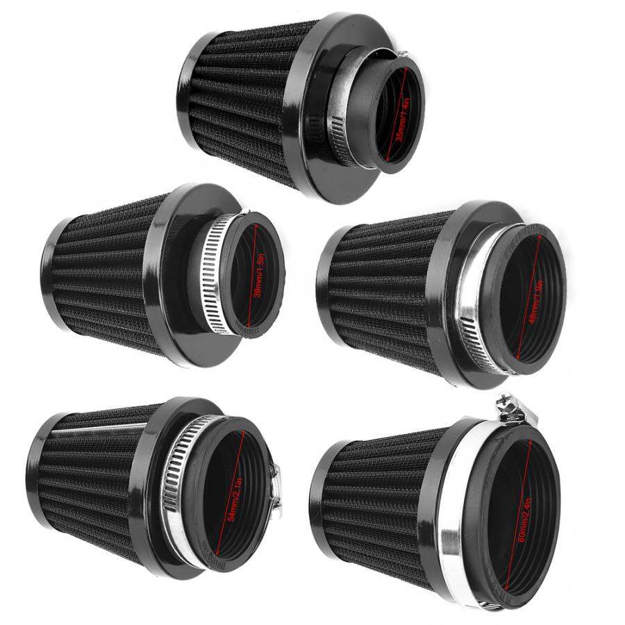 Black Motorbike Cleaner Air Intake Filter ATV Scooter Quad Bike 35/39/48/54/60mm 