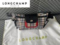 Longchamp แท้ใหม่100% กระเป๋าผ้าใบลายนกขนาดเล็กลายสก๊อตกระเป๋าแฟชั่นสำหรับผู้หญิงกระเป๋าคาดหน้าอกกีฬากระเป๋าคาดเอวใหม่