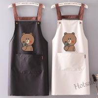 【hot sale】✱ D13 Cute apron female household kitchen waterproof and oil-proof可爱围裙女家用厨房防水防油做饭围腰薄款情侣工作服qunfei008.my