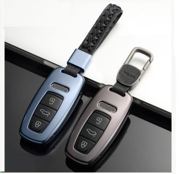 ☸◎◆ Wysokiej jakości stopu Aluminium klucz zdalny obudowa kluczyka samochodowego klucz nakładka na klucz Case dla Audi A6 C8 A7 A8 2018 2019