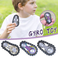 Kids Toy Reliver Stress Gyro Black Gear Chain Fingertip Sprocket Flywheel Decompression Toy Antistress Sensory Fidget Toy