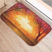 1 Pcs 40*60cm Forest Pattern Anti-Slip Carpet Door Mats Doormats Outdoor Kithchen Bathroom Living Room Floor Mat Rug