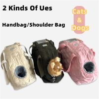 Hanpanda Portable One-shoulder Messenger Bag Breathable Large Space Foldable Solid Warm Carrying Bag For Cats Dog Transport Bag