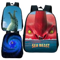 The Sea Beast กระเป๋าเป้สะพายหลังเด็กวัยหัดเดินกลับไปที่โรงเรียนประถมกระเป๋าเป้โรงเรียนอนุบาลเป้ลำลองเด็ก3D กระเป๋านักเรียนพิมพ์ลาย