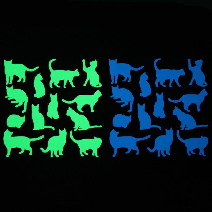 sale-nancarenko1977-13ชิ้นแมวสติ๊กเกอร์เรืองแสง-glowdark-การ์ตูนสัตว์สวิทช์ผนังสติกเกอร์รูปลอกสำหรับห้องเด็กเฟอร์นิเจอร์แล็ปท็อปโทรศัพท์ตกแต่ง