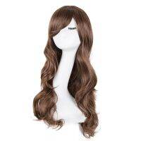 【jw】✤☑❏  Curly Wigs Fei-Show Synthetic Resistant Hair Inclined Bangs Hairpiece Costume Cos-play Hairset