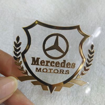 2ชิ้น/เซ็ตเหมาะสำหรับMercedes-รถBenzสติกเกอร์หน้าต่างAMGรถสติกเกอร์ลายโลโก้สำหรับติดรถยนต์C200L E300Lรถสติกเกอร์