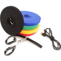 5M Roll Nylon Cable Ties/Self Adhesive Velcro Strap Ribbon Wire Strap/Manager Winder Cable Clip Tie/Office Desktop winder cable Management