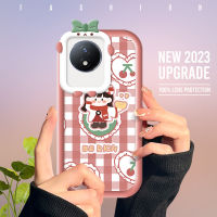 เคสสำหรับ Vivo Y02A Y02T Y27 Y36 5G Y36 5G ลายสาวเชอร์รี่น่ารักสำหรับเด็กผู้หญิงเคสโทรศัพท์มีลายมอนสเตอร์เปลือกเลนส์โทรศัพท์นิ่มฝาครอบป้องกันเคสโทรศัพท์มือถือกันกระแทก