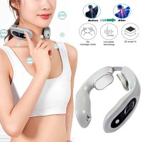 Neck Massager Smart EMS Pulse Neck Massager Micro Current Rechargeable Cervical Therapy Neck Massage Upgrade