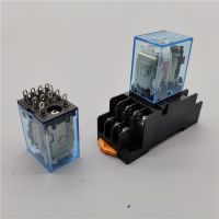 1Pc MY4NJ Electronic Micro Mini Electromagnetic Relay 5A 14PIN Coil 4DPDT With PYF14A Socket Base DC12V 24V AC110V 220V No base