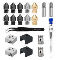 Twotrees 3D Printer nozzle MK8 aluminum block tool tweezers 0.35mm cleaning needle MK8 sock extrusion wheel for 3D Printer Bluer