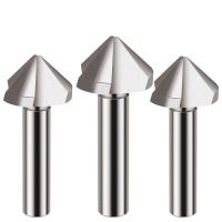 GJPJ-Round Shank 3 Flute 90 Degree Hss Chamfer Chamfering Cutter End Mill Tool Countersink Drill Bit 6.3-20.5mm