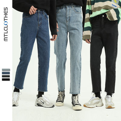 [พร้อมส่ง] Jeans 912 กางเกงยีนส์ขายาวชาย กางเกงยีนส์ทรงกระบอก กางเกงยีนส์ชาย  ทรงเอวสูง ขาตัด ยีนส์ผู้ชาย 3สี