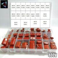 400V 165Pcs/Box 24 Types 104 473 334 103 684 474 224 155 125 105 335 225 475 275 CBB Metal Film Capacitors Assortment Kit