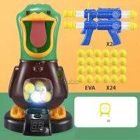 Air Pump Shooting Target Game Shooting Games Toy Gun Toy Shooting Duck Mouth Electric Scoring Sound Soft Balls Games For Kids