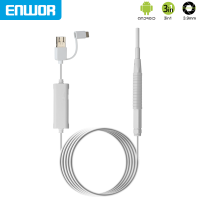 ENWOR Android Visual Otoscope 3.9mm 3 in 1 IP67 Waterproof Mini Ear Picker USB Endoscope Camera for Ear Cleaning Skin Check