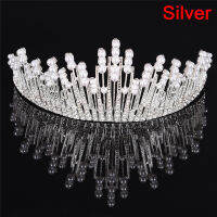 SPHO Pearl Crystal Tiara rhinestone อุปกรณ์แต่งผมมงกุฎเจ้าสาวเจ้าสาว