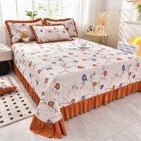 【Ready】? an-sle floral ilted bed sgle piece summer mi bed double ng -piece set general beddg