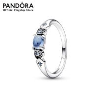 Pandora Disney Aladdin Jasmine sterling silver ring with icy blue crystal and moonlight blue crystal เครื่องประดับ แหวน แหวนเงิน สีเงิน แหวนสีเงิน แหวนแพนดอร่า แพนดอร่า