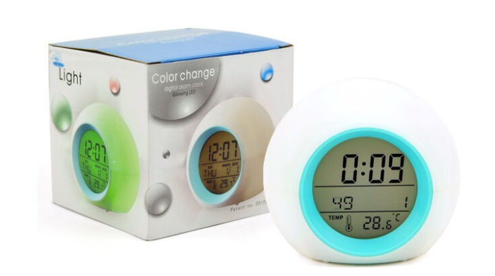 worth-buy-นาฬิกาดิจิทัล-led-นาฬิกาปลุกที่มีสีสันอเนกประสงค์นาฬิกาโต๊ะไฟฟ้าสำหรับเด็กห้องรับแขกห้องนอนตกแต่งบ้าน