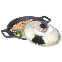 ด้านล่างแบน Non Stick อาหารทะเลแผ่น Crayfish แผ่นทอด Bun แผ่นหูคู่ Non Stick แพนเค้กหม้อสเต็กกระทะแพนเค้ก Pan