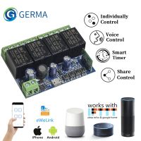 【LZ】 GERMA Input USB 5V DC 5 12 24 36 48V eWeLink Smart Wifi Switch Wireless Relay Receiver Module 4CH Remote Control For Google Home