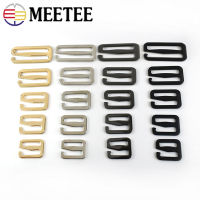 Meetee 510Pcs 20-50mm Metal Tri-Glide Hook Adjust Buckles Bag Belt Strap Slider Hooks Clasp DIY Luggage Webbing 6-shaped Buckle