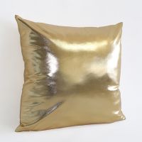 45x45cm Gold Foil Cloth PU Imitation Square Solid Color Cushion Cover Gold Foil Cloth Sofa Car Chair Pillow Cover Home Decor