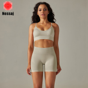 Nessaj Yoga trang phục áo ngực phụ nữ liền mạch Áo ngực thể thao thoáng