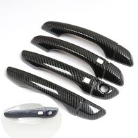 ⊕✒ Carbon Fiber Chrome Car Door Handle Cover Trim Sticker For Peugeot 3008 2017 2018 2019 2020 2021 2022 Styling Accessories