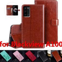 [สุดฮอต2023] เคสสไตล์หนังสือฝาพับหนังหรูหราสำหรับ Blackview A100กระเป๋าสตางค์แบบตั้งกระเป๋าใส่ของสำหรับ Blackview A100 100 6.67ฝาปิดโทรศัพท์