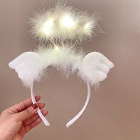 [COD] The new cute and interesting luminous angel halo headband is sweet lovely lady pressing hair net red girl heart