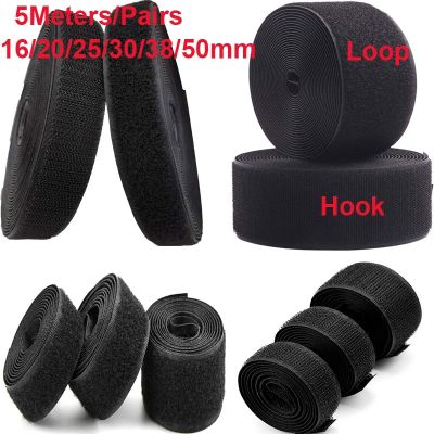 5Meters/Pairs Sew on Hook and Loop Tape No Glue Nylon Strips Fabric Fastener Tape for Sewing DIY Crafts 16/20/25/30/38/50mm