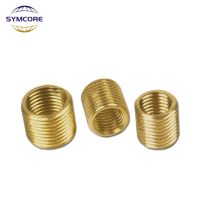 5Pcs/lot M12/M10 to M8/M6/M4 inner and outer tooth tube pure copper conversion screw adapter converter hollow tube