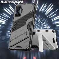 KEYSION เคสเกราะกันกระแทกสำหรับ Xiaomi POCO F4 GT ซิลิโคน + PC เคสโทรศัพท์แบบมีขาตั้งสำหรับเล่นเกม Redmi K50